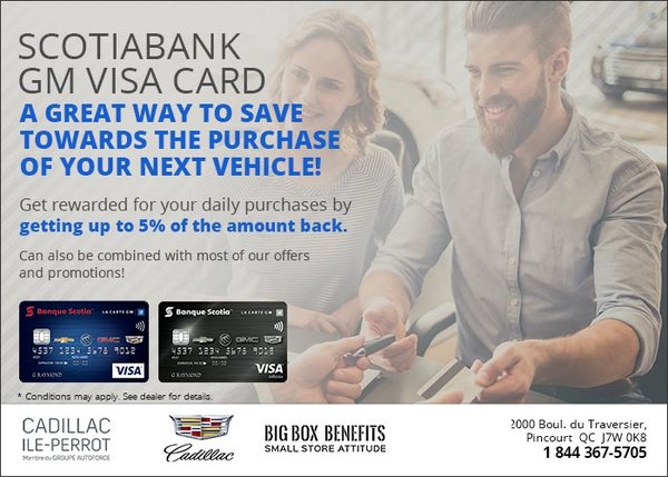 Gm Ile Perrot >> Scotia Bank Gm Visa Card At Cadillac De L Ile Perrot Pincourt Gm Ile Perrot >> Scotia Bank Gm Visa Card At Cadillac De L Ile Perrot Pincourt