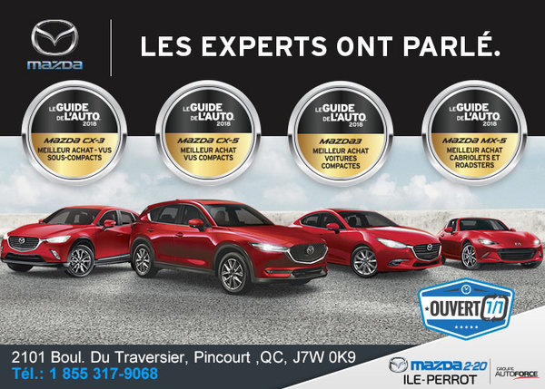 Les experts ont parlé - Gagnants du Guide de l'Auto 2018