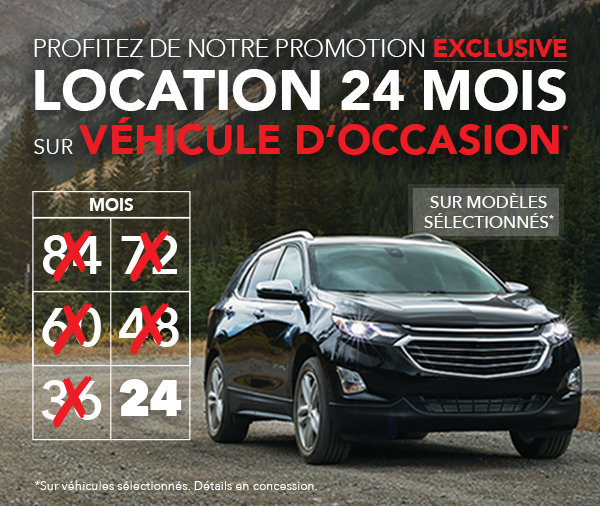 Location 24 mois sur véhicule d'occasion