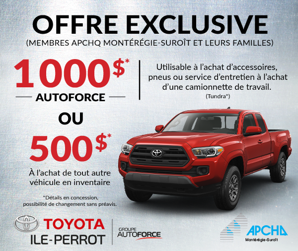 Offre exclusive pour les membres APCHQ