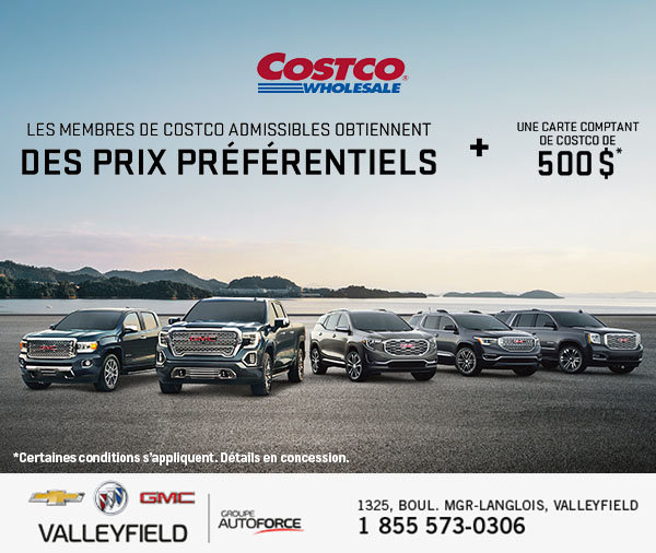 Costco - Prix préférentiel GMC