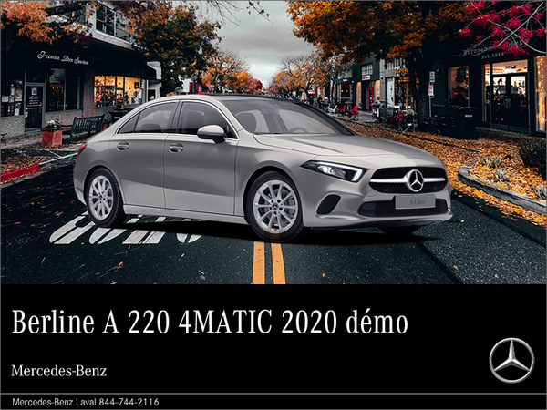 Louez la Mercedes-Benz A 220 4MATIC Berline 2020 à partir de 489$/mois*.