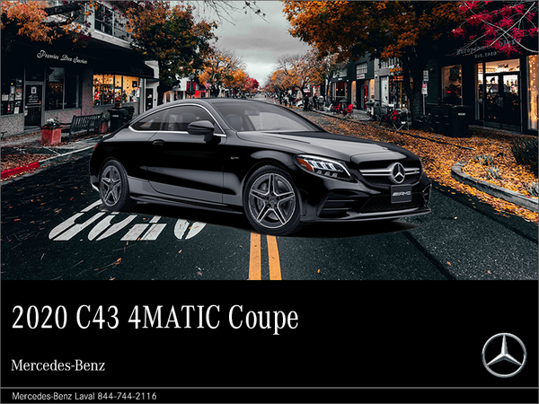 Lease the 2020 Mercedes-Benz C43 AMG 4MATIC Coupe starting from $959/month*