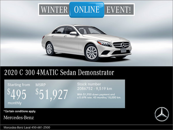 2020 C 300 4MATIC Sedan - Demonstrator