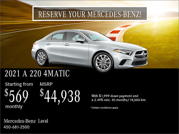 2021 A 220 4MATIC