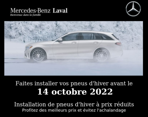 Installation de pneus d'hiver à prix réduits