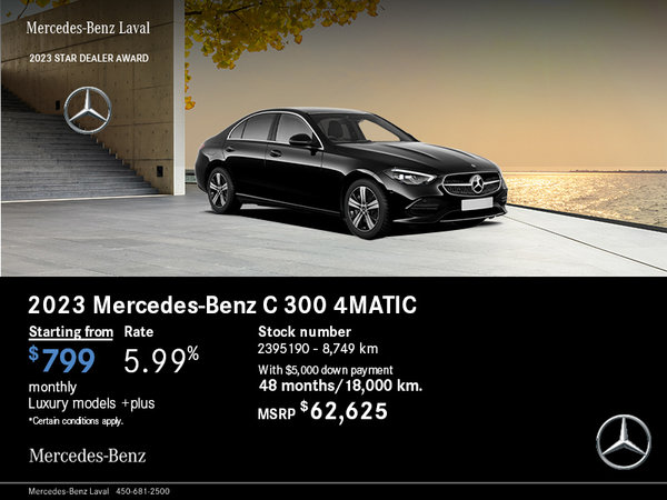 The 2023 C 300 4MATIC from 5.99%
