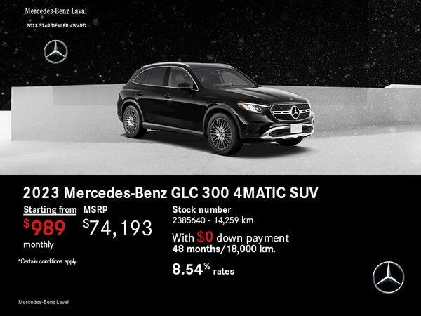 The 2023 GLC 300 4MATIC from 8.54%