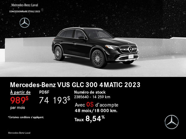 La GLC 300 4MATIC 2023 à partir de 8,54%