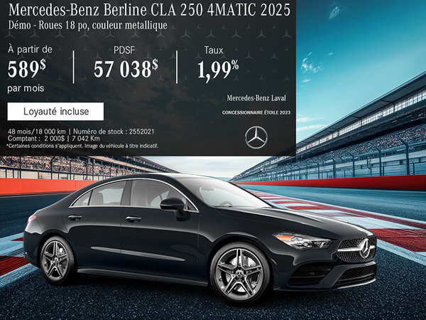 Le Mercedes-Benz CLA 250 4MATIC 2025