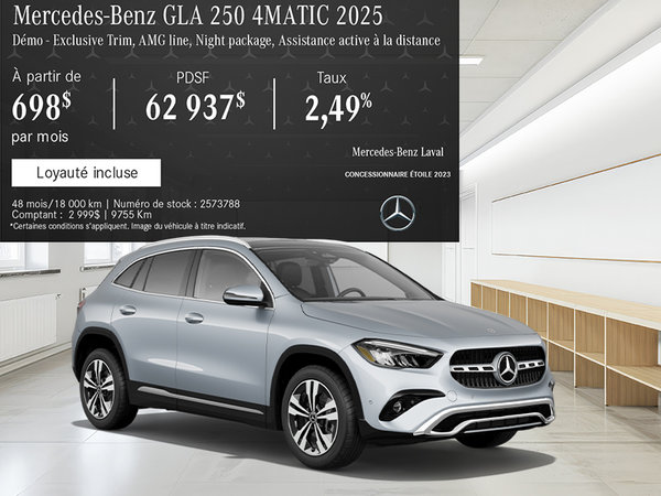Le Mercedes-Benz GLA 250 4MATIC 2025