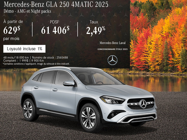 Le Mercedes-Benz GLA 250 4MATIC 2025