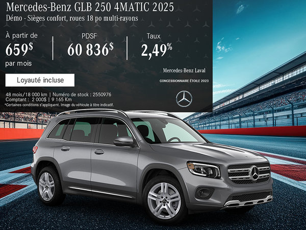 Le Mercedes-Benz GLB 250 4MATIC 2025
