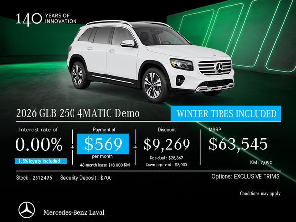 2026 Mercedes-Benz GLB 250 4MATIC Demo