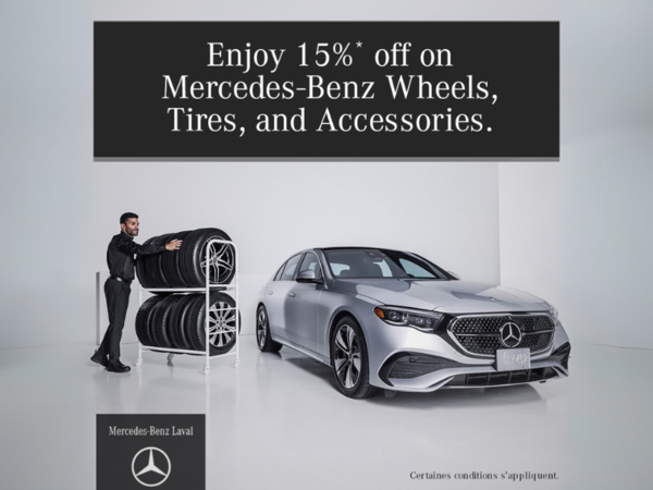 15% Off* Mercedes-Benz Wheels, Tires, and Accessories