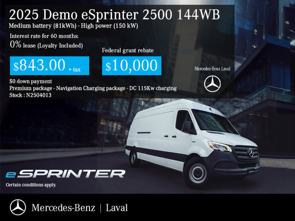 2025 DEMO eSprinter 2500 144WB