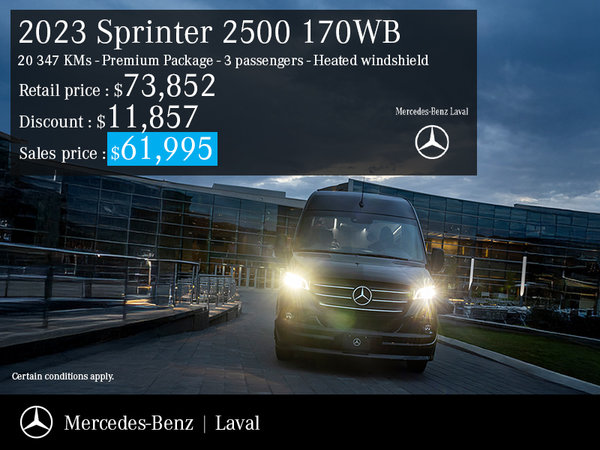 2023 Sprinter 2500 170WB