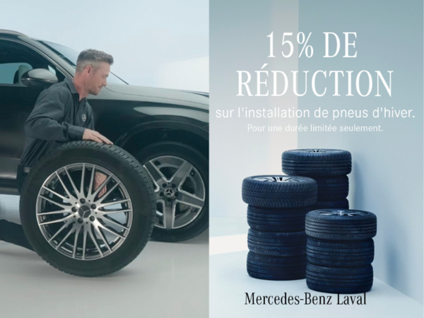 15 % de rabais à l’achat de 4 pneus MO*