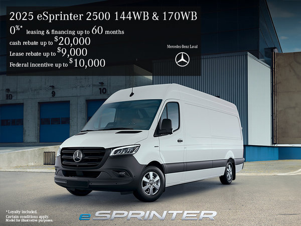 eSprinter 2500 Cargo 144 and 170 WB MY24