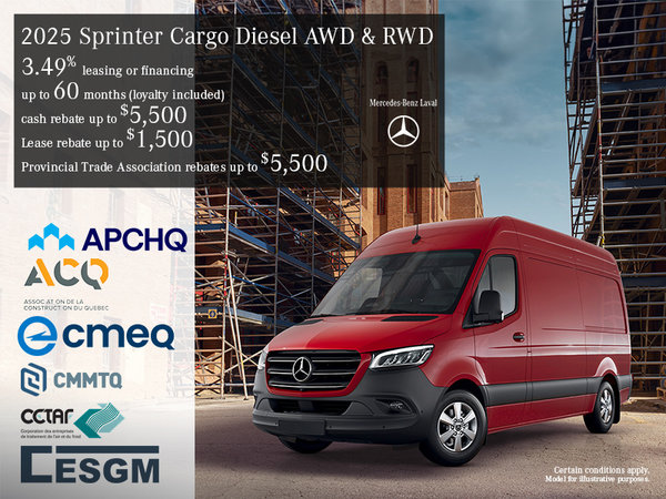Sprinter Cargo Diesel AWD & RWD MY25