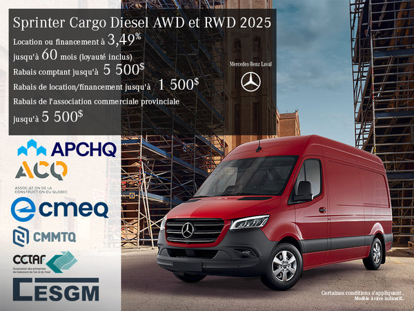 Sprinter Cargo Diesel AWD & RWD MY25