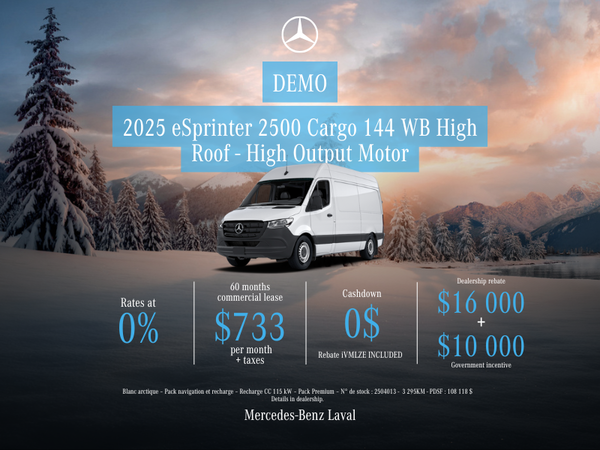 2025 eSprinter 2500 Cargo 144 WB