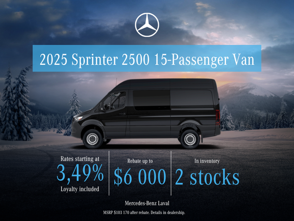 2025 Sprinter 2500 15-Passenger Van