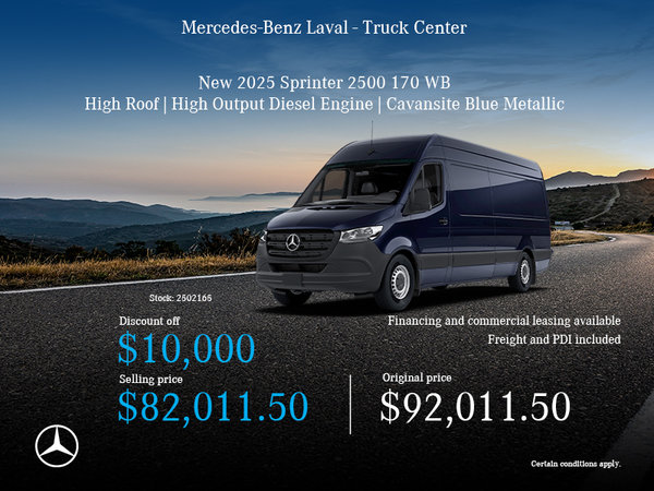 New 2025 Sprinter 2500 170 WB Diesel