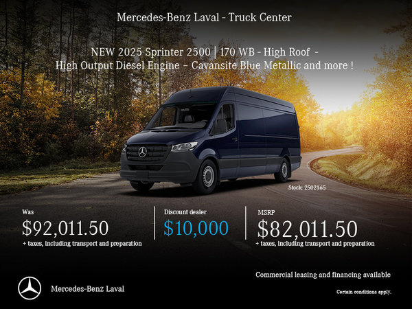 New 2025 Sprinter 2500 | 170 WB