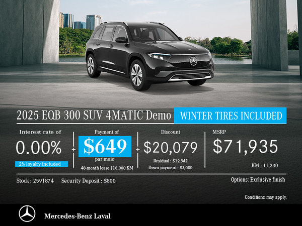 2025 EQB 300 SUV 4MATIC Demo