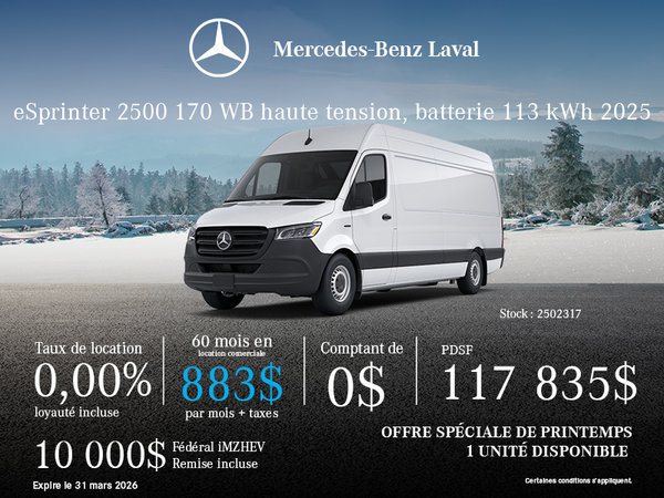 eSprinter 2500 170 po WB 2025