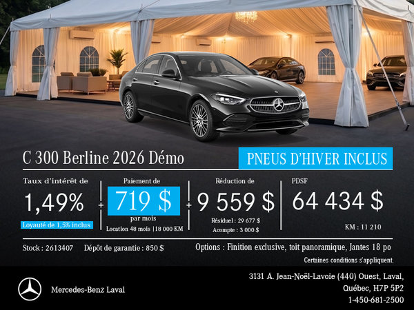 C300 Berline 2026 Démo
