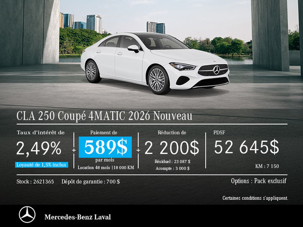 CLA 250 Coupé 4MATIC 2026