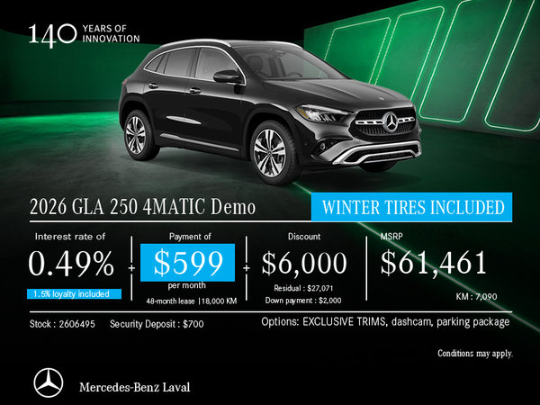 2026 GLA 250 4MATIC DEMO