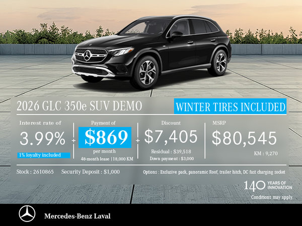 2026 GLC 350e SUV DEMO