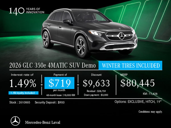 2026 GLC 350e SUV 4MATIC Demo