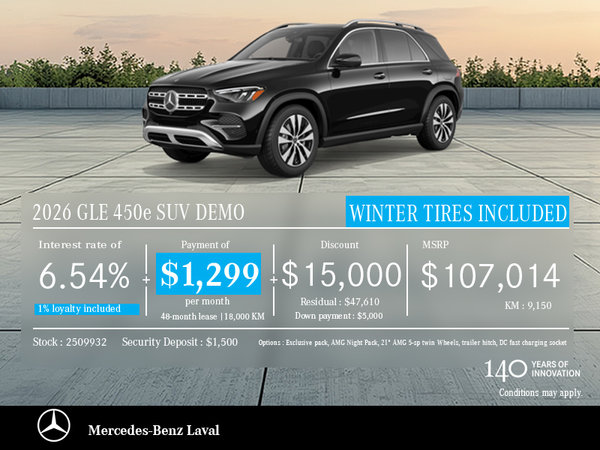 2026 GLE 450e SUV DEMO