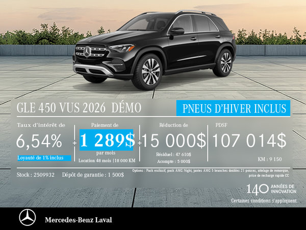 GLE 450e VUS 2026 DÉMO