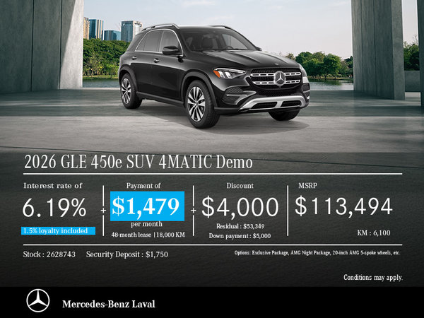 2026 GLE 450e SUV DEMO