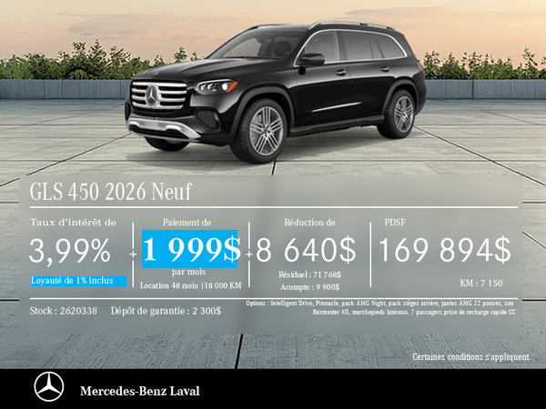 GLS 450 2026 Neuf