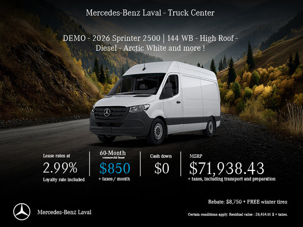 Demo 2026 Sprinter 2500 | 144 WB