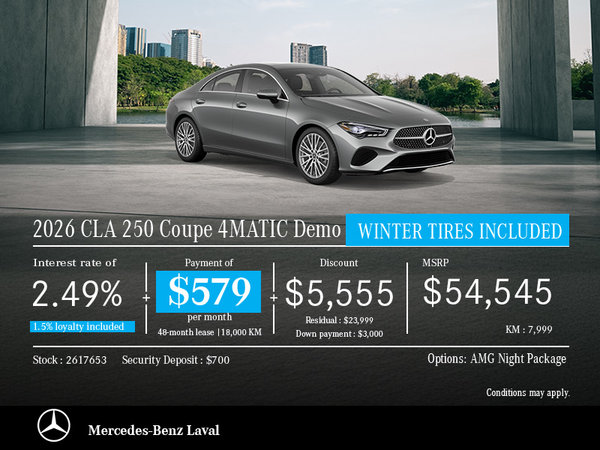2026 CLA 250 Coupe 4MATIC Demo