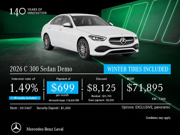 2026 C 300 Sedan Demo