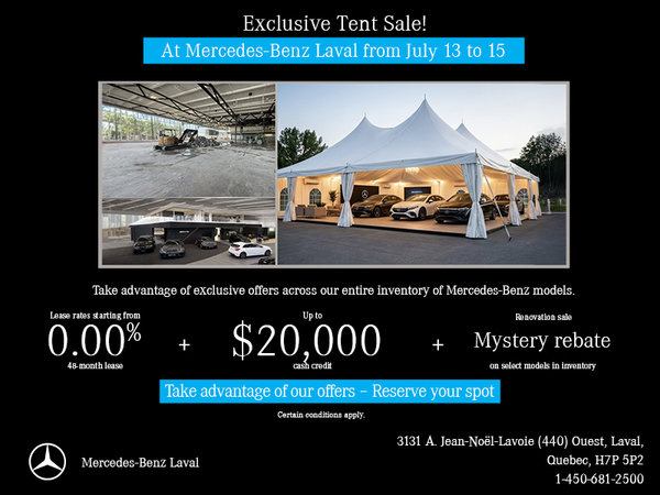 Exclusive Tent Sale!