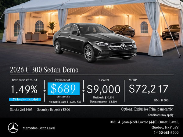 2026 C 300 Sedan Demo