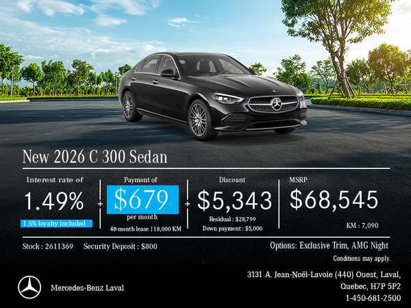 New 2026 C 300 Sedan