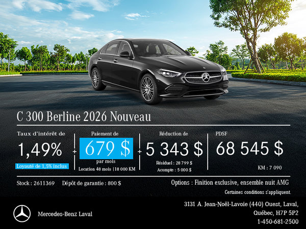 Nouveau C 300 Berline 2026