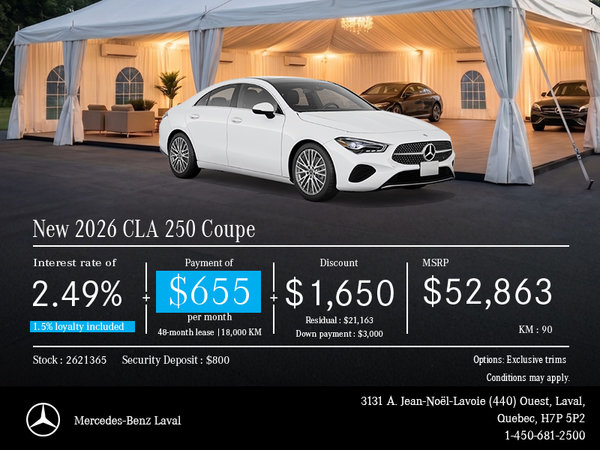 New 2026 CLA 250 Coupe