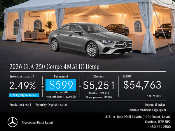 2026 CLA 250 Coupe 4MATIC