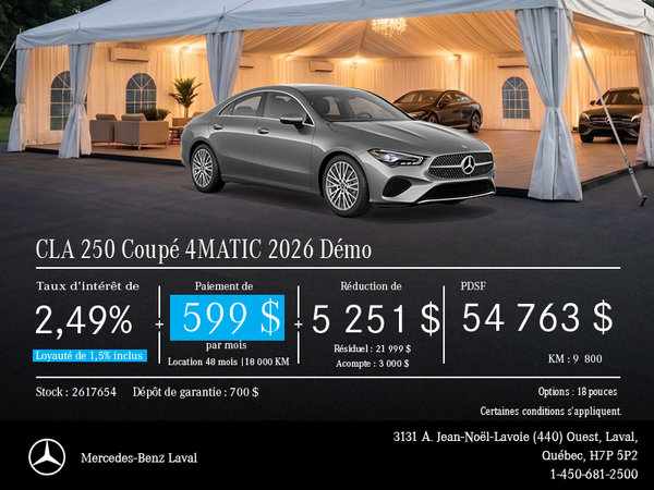 CLA 250 Coupé 4MATIC 2026
